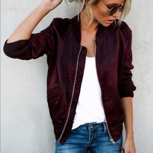 VICI burgundy women’s bomber jacket